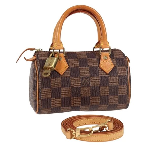 LOUIS VUITTON Damier Ebene Mini Speedy Hand Bag SPO N41536 LV Auth 131209V - Picture 1 of 16